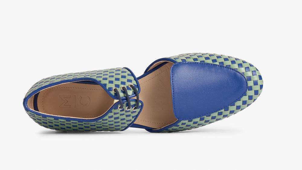 Latif Trenzado azul y verde